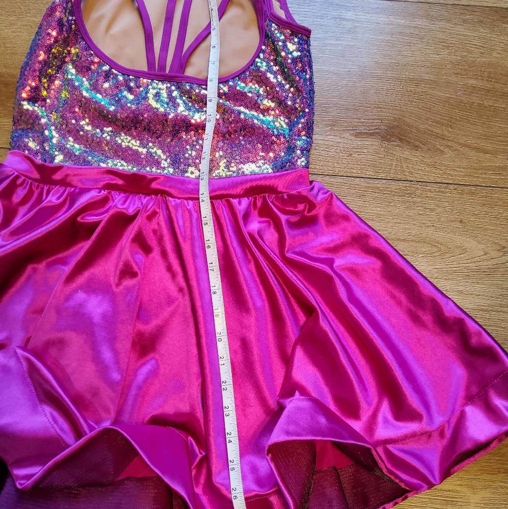 Girls Sequins Party Dance Dress Size Large - Picture 7 of 8